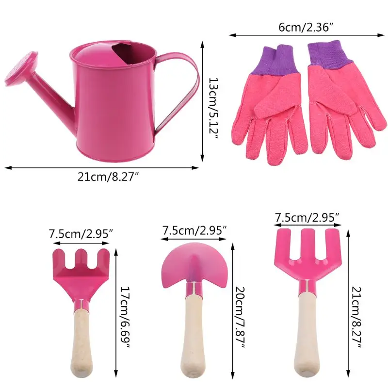 

Little Gardener Tool Set With Bag Kids Children Gardening Boys Girls Gift garden toys for children with garden gloves Tool