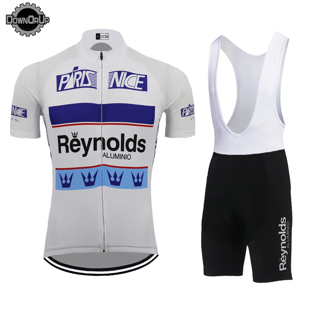 

NEW MEN's Cycling Jersey Set White Brand Pro Bicycle Clothes 9D Gel Breathable Pad MTB Ciclismo Summer Wear