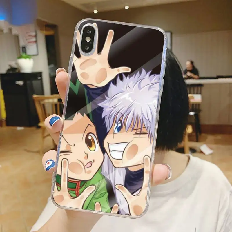 

Japan anime Hunter x Hunter Phone Cases Transparent for iPhone 6 7 8 11 12 s mini pro X XS XR MAX Plus