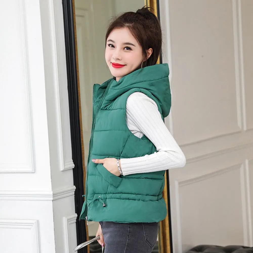 2019 Autumn Winter Basic Jackets Coat Women Vest Solid Hooded Veste Femme Parkas Chalecos Para Mujer Casaco Feminino | Женская одежда