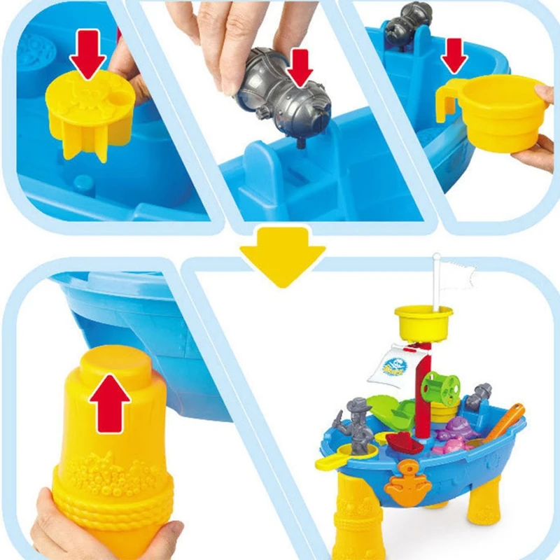 

1Set Beach Sand Toy Outdoor Water Table Sandbox Swimming Pool Sets Sand Play Tools for Baby Kid Sand Game Accessories