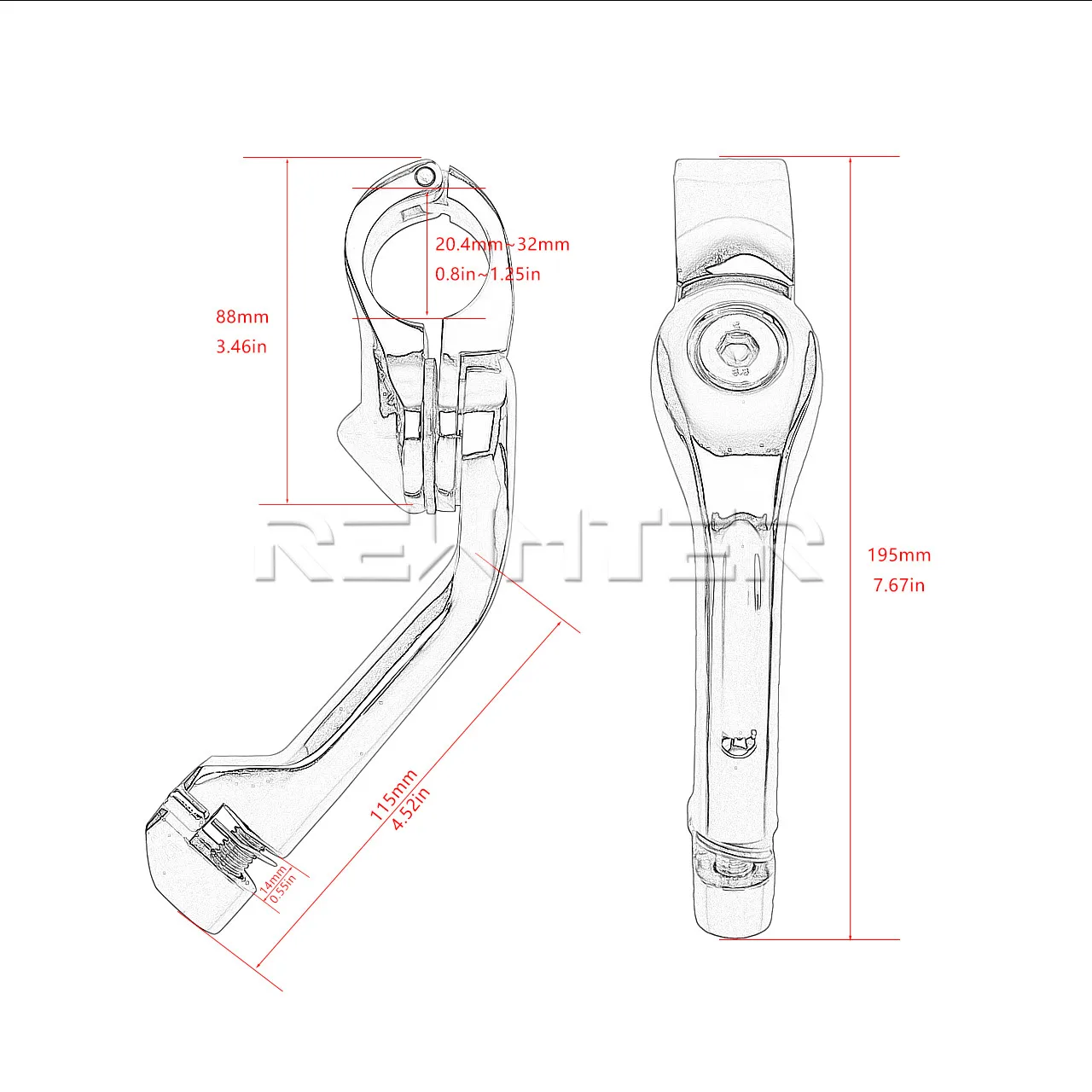 

Motorcycle 32mm Long Angled Adjustable Highway Foot Peg Mount Kit For Harley Dyna Sportster Softail Touring For Honda For Suzuki