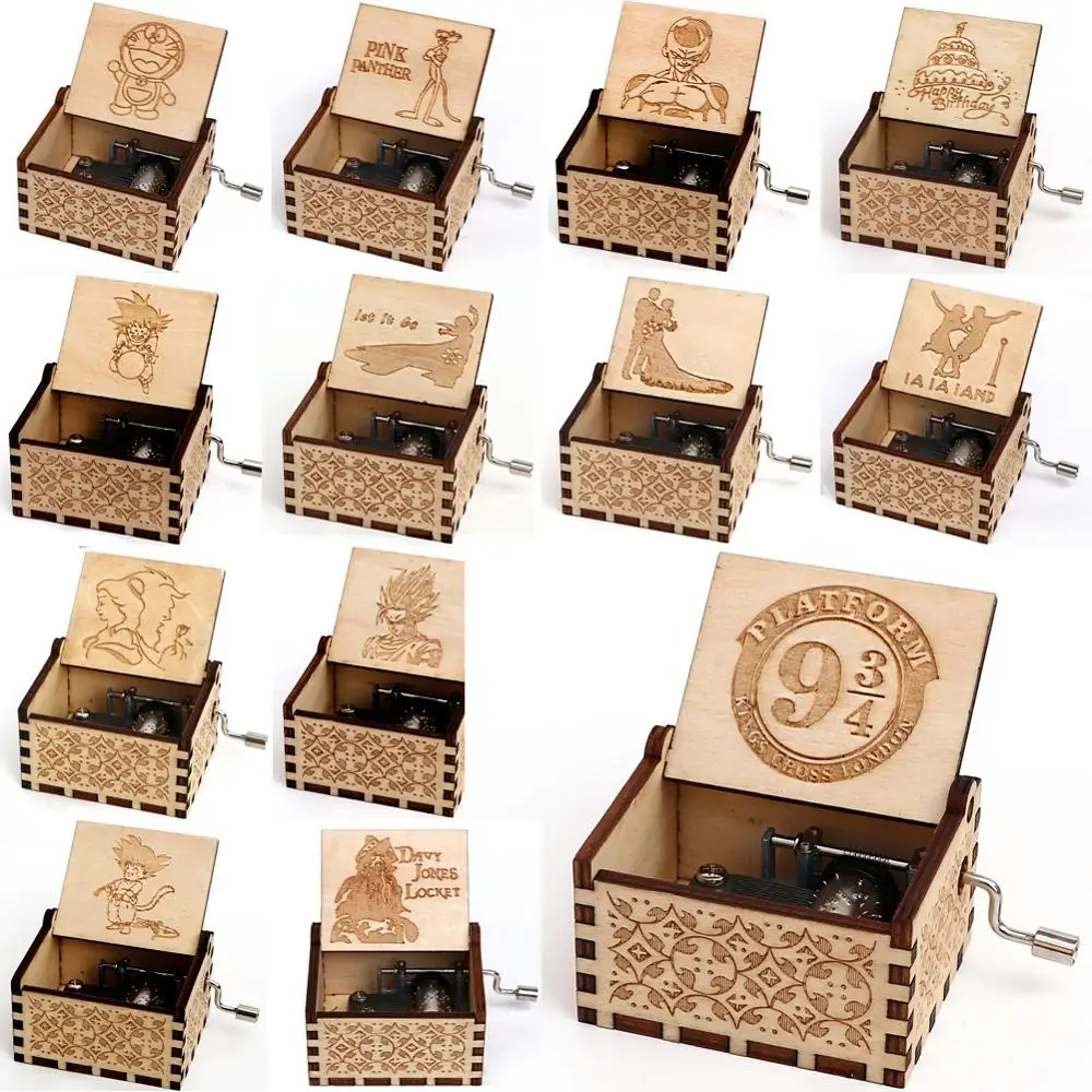 Деревянная музыкальная шкатулка Драконий жемчуг в античном стиле|Музыкальные