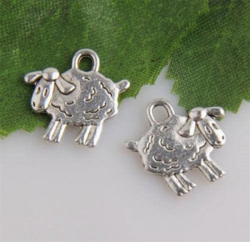 10 металлических овец Очаровательные животные ювелирные изделия овечья подвеска