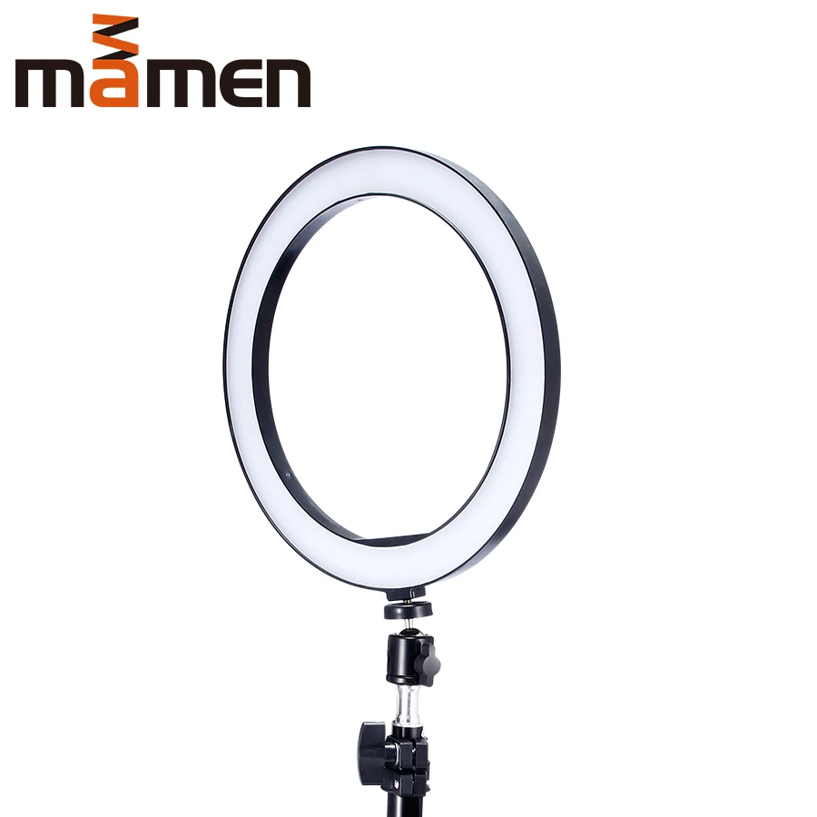 Ring Light MAMEN фотографический Dimmable светодиодный Selfie кольцо свет лампы Youtube видео студия живое потоковое фото красивое кольцо - Цвет: Ring Light