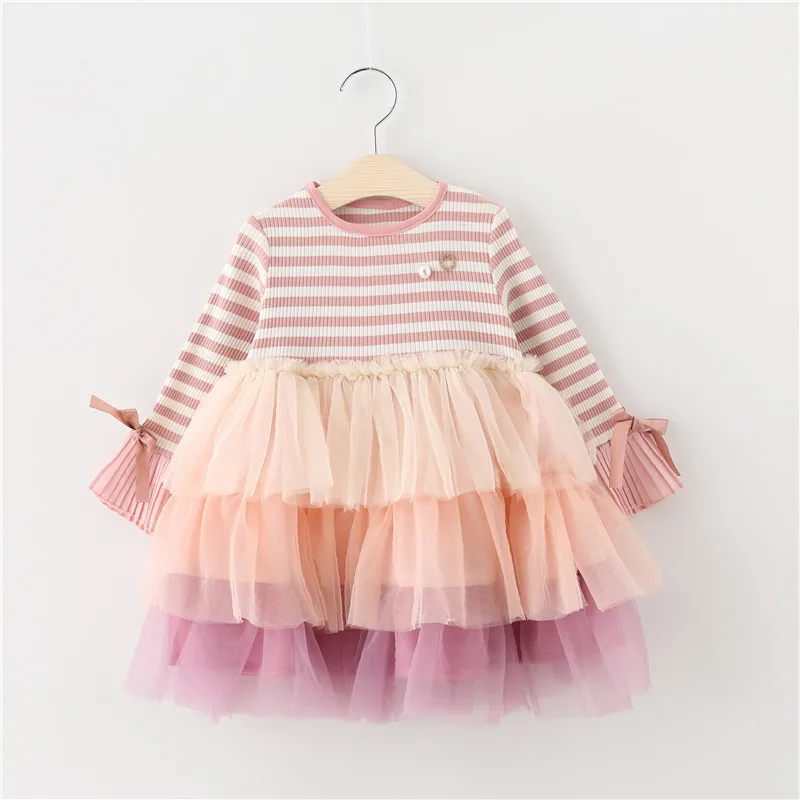 Милое платье одежда для маленьких девочек Новинка 2019 года платья осеннее