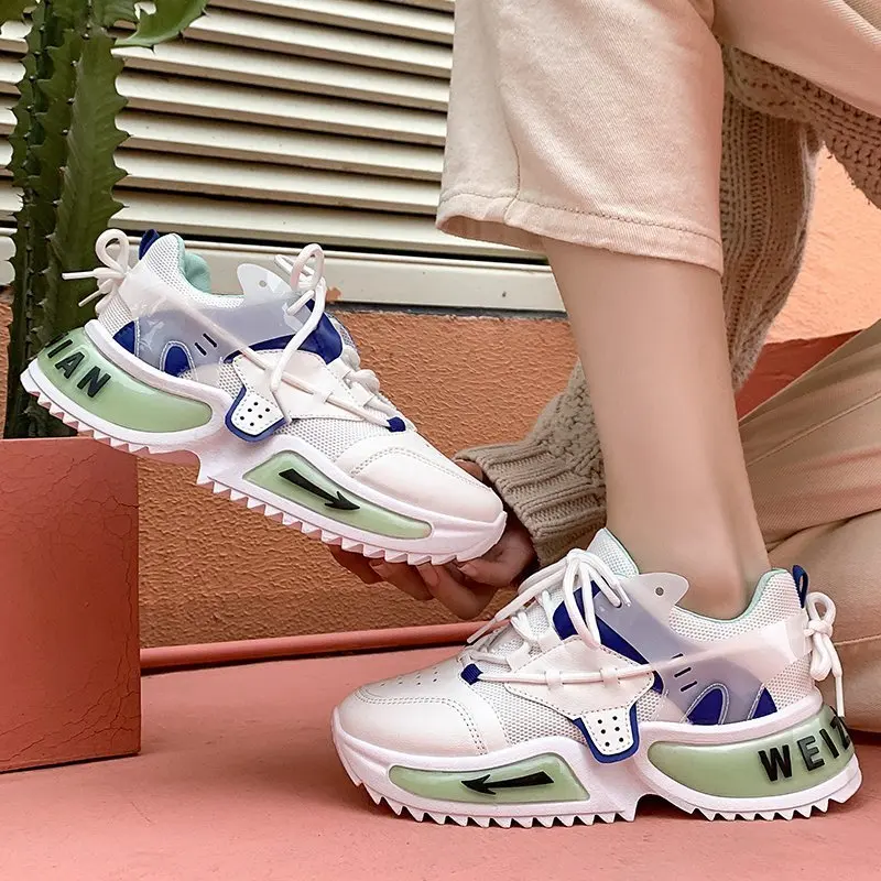 

Woman Sneakers Chunky Black Shoes Fashion Spring Women's Vulcanize Shoes Female New Fashion Comfort Platform Shoes