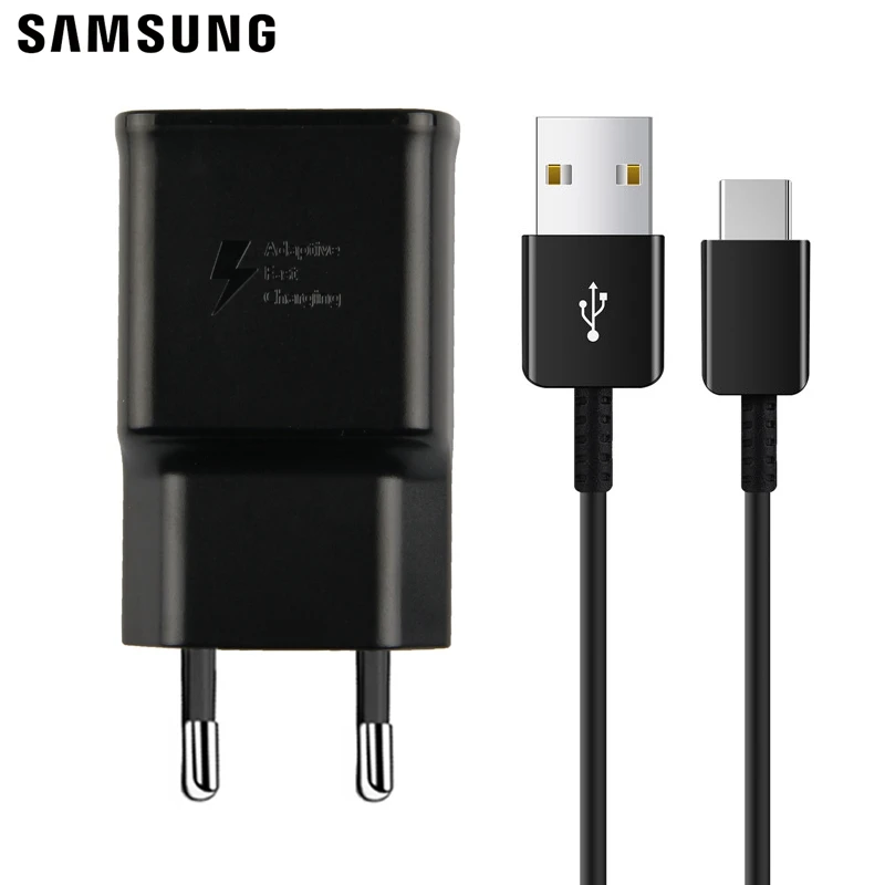 EU With Type-C Cable Samsung Оригинальное быстрое зарядное устройство для путешествий EP-TA200 type-c кабель для Galaxy S10 X S10 Plus S10+ S10e S9 S9 Plus SM-G9750 - Тип штекера: EU With Type-C Cable