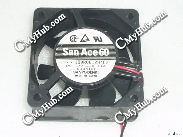

Для SANYO DENKI 109R0612H402 DC12V 0.11A 6025 6 см 60 мм 60x60x25 мм 2-контактный 2-проводный охлаждающий вентилятор