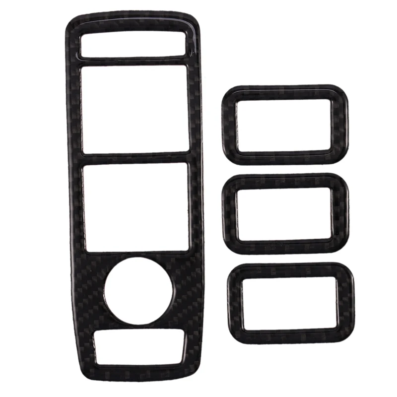 4 шт. Новый стеклоподъемный переключатель из углеродного волокна панель накладка