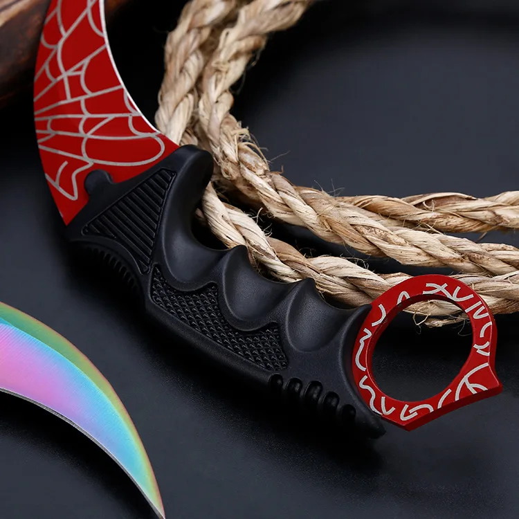 CS GO Eagle Claw Knife Tactical Outdoor Camp Hunting Titanium Rainbow Butterfly Training EDC Hand Tool | Инструменты