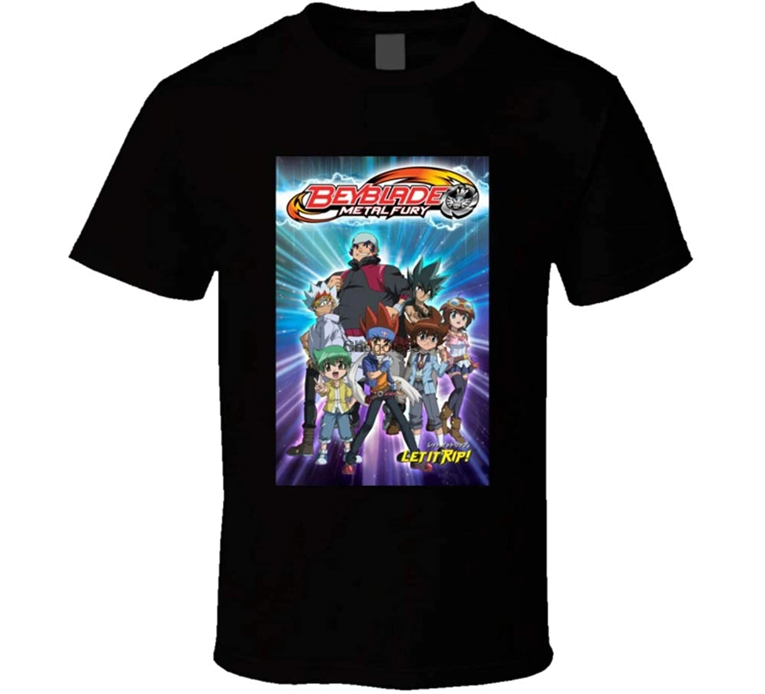 

Beyblade Anime Movie and tv Show Poster T Shirt XL Black
