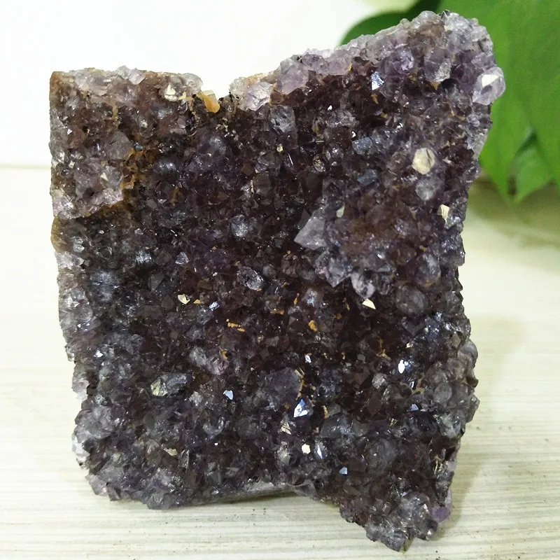 

Natural stone colorful amethyst geode crystal quartz cluster Raw stone mineral home decor display variety of color crystals