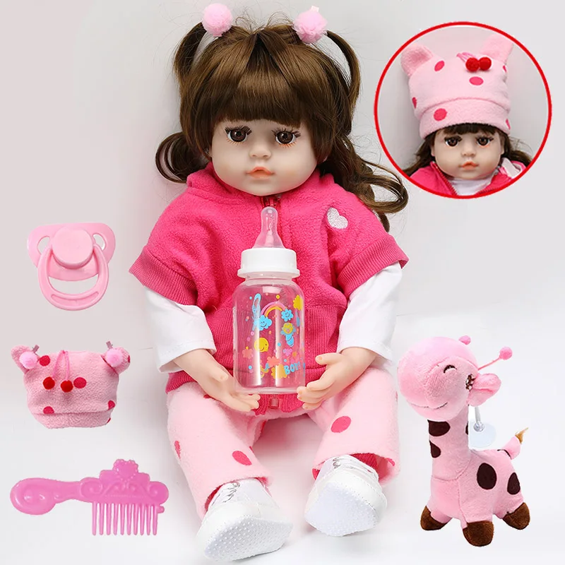 Reborn Baby Dolls игрушка розовая тканевая Реалистичная мягкая силиконовая Детская