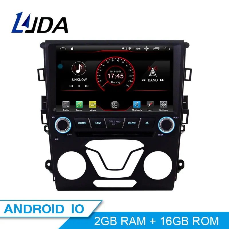LJDA Android 10,0 автомобильный dvd-плеер для Ford Mondeo Fusion 2013 gps навигация 1 Din автомагнитола мультимедиа wifi стерео головное устройство