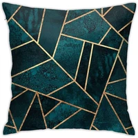 nibbuns throw pillow case%ef%bc%8cdeep teal stone%ef%bc%8csquare cushion cover for sofa couch bedroom living room