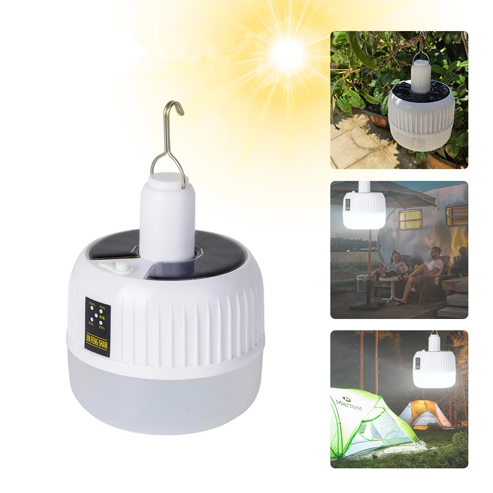 Светодиодная лампа на солнечной батарее для кемпинга водонепроницаемая уличная