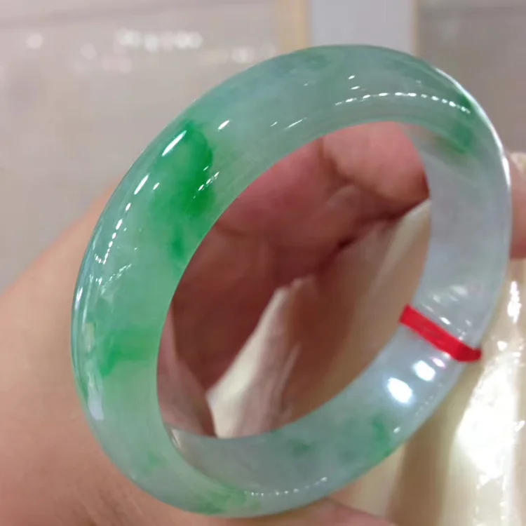 Отправить сертификат натуральный зеленый браслет из Мьянмы нефрита женский