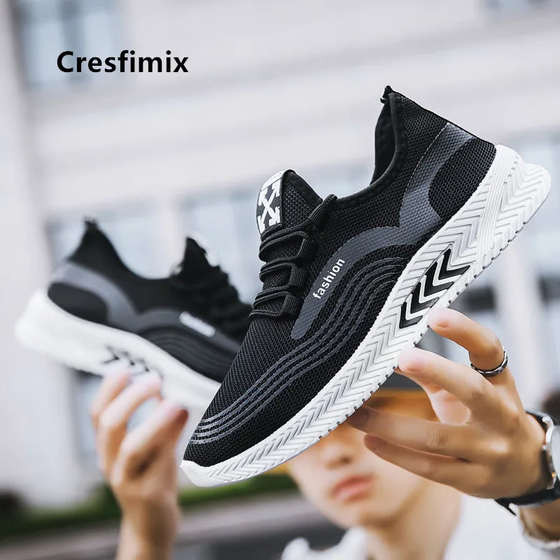 

Мужская обувь Cresfimix, Мужская модная легкая Нескользящая черная обувь для тренировок, Мужская крутая модель, весенняя обувь на шнуровке c5728