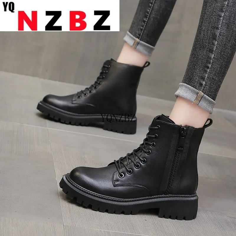 

Autumn Boots Women's Shoes Women's Shoes Fashion Round Leather Ankle Boots 2022 Winter Stretch Black Boots Comfortable Boots