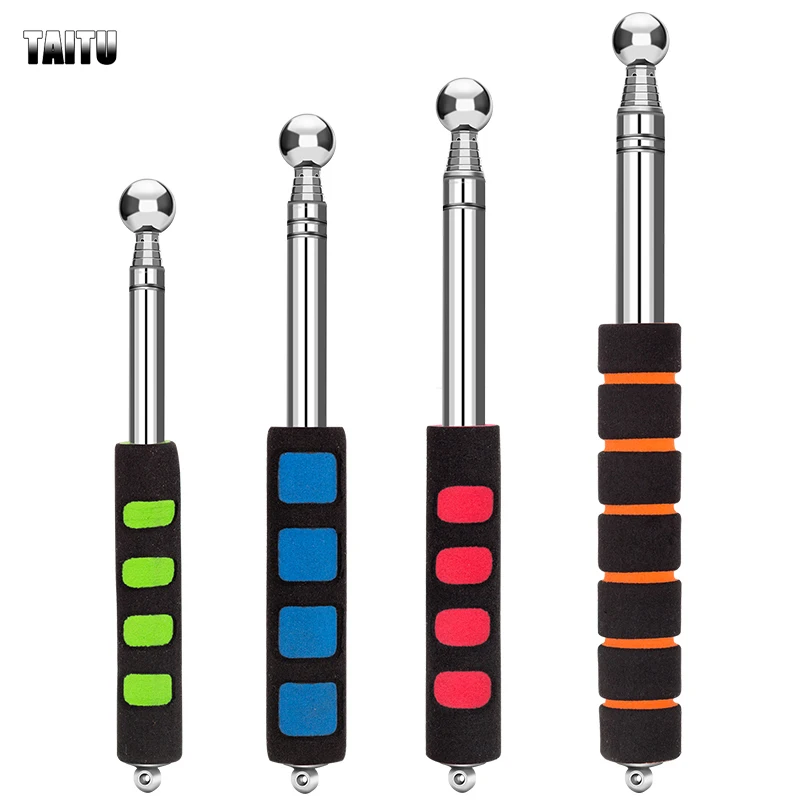 

72-130cm Hollowing Drum Hammer Sound Detection Hammer Inspection Tool Thickened Telescopic Rod Detection Hammer Test Hammer