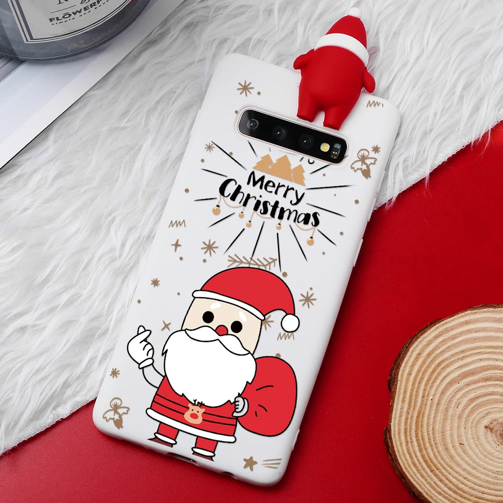 3D медведь покрытие в стиле Санта-Клауса для samsung Galaxy A50 A70 A60 A50S A40 A30 A20 A20e A10e A10 Примечание 10 Plus Pro 9 8 чехол Happy год