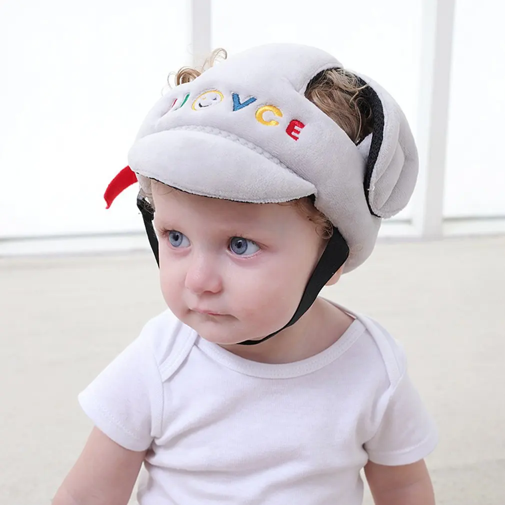 

Шапка для защиты головы от падения для малышей, Противоударная шапка, Противоударная шапка, защитный шлем для детей, серый головной убор