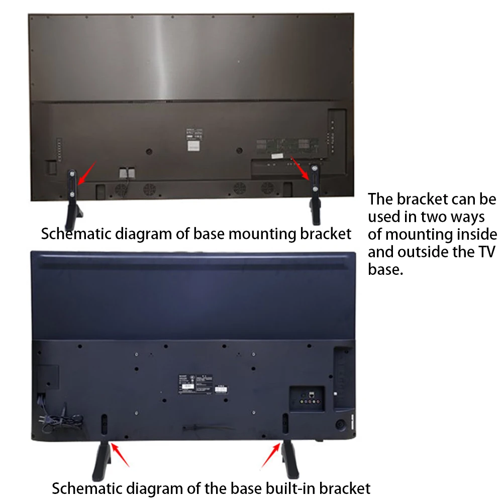 1 шт. набор подставок для телевизора из алюминиевого сплава с винтами без