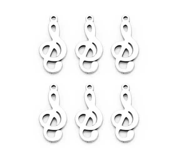 

Подвеска в виде музыкальной ноты, из нержавеющей стали, 7 х15, 7 мм, 20 шт./партия