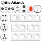 Универсальный выключатель розетки питания серии L1, USB, RJ45, HDMI, модульный модуль с рамкой, белое стекло сделай сам, ЕС, Франции