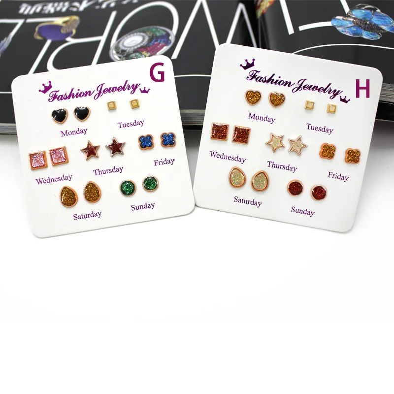 2020 Новогодние рождественские серьги подарок аллергические серьги-гвоздики