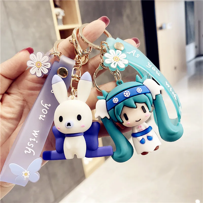 Подвесная веревка для девочек фигурка героя мультфильма Мику брелок подвеска