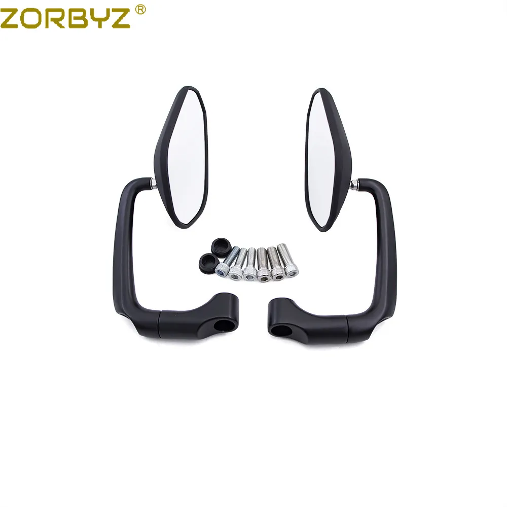 ZORBYZ мотоцикл черный l-бар боковое зеркало заднего вида E9 знак для Honda GN/ CG125 кафе