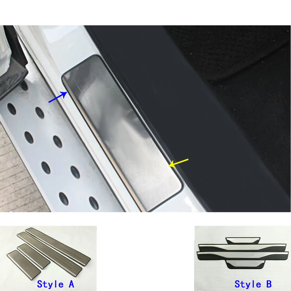 

Car Stainless Steel/Plastic Pedal Door Sill Scuff Plate Cover External Threshold Part For Mazda CX-5 CX5 2013 2014 2015 2016