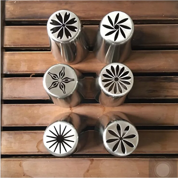 

Russian Piping Tips Stainless Steel Pastry Nozzles For Cream With Pastry Bag Cake Tools Icing Piping Co K490