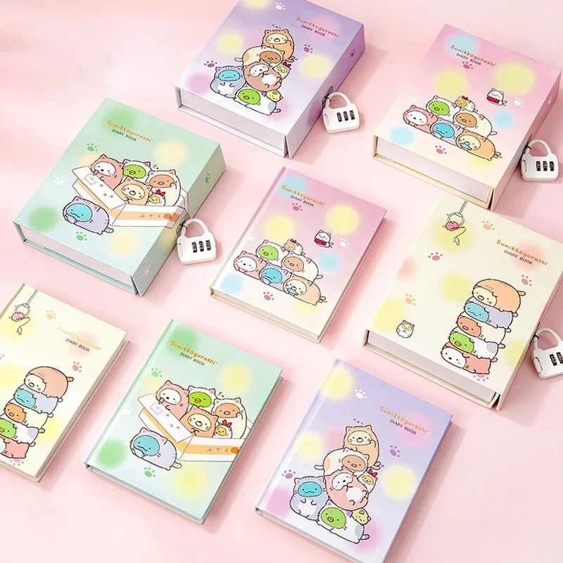 

New Password Notebook Cartoon Creative Kawaii Notebooks and Journals Children's Diary with Lock Office School Supplies Wholesale