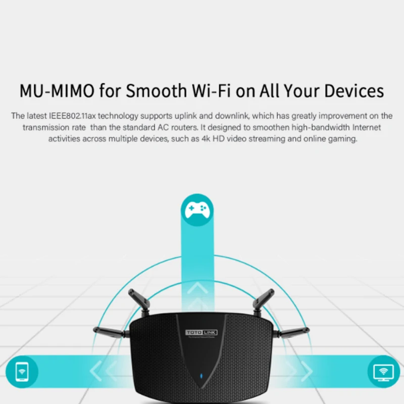 Гигабитный беспроводной Wi-Fi 6 роутер TOTOLINK X5000R 1 8 Гбит/с двухдиапазонный усилитель