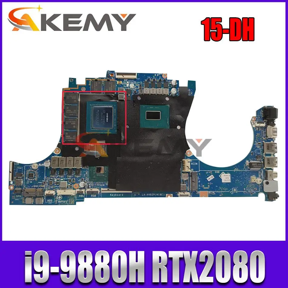 

Материнская плата для HP 15-DH I9-9880H CPU RTX2080, графическая карта стандарта 100%