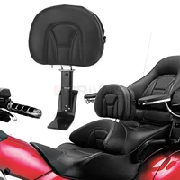 black motorcycle adjustable front new plug in driver rider backrest pad for honda goldwing gl1800 2001 2017