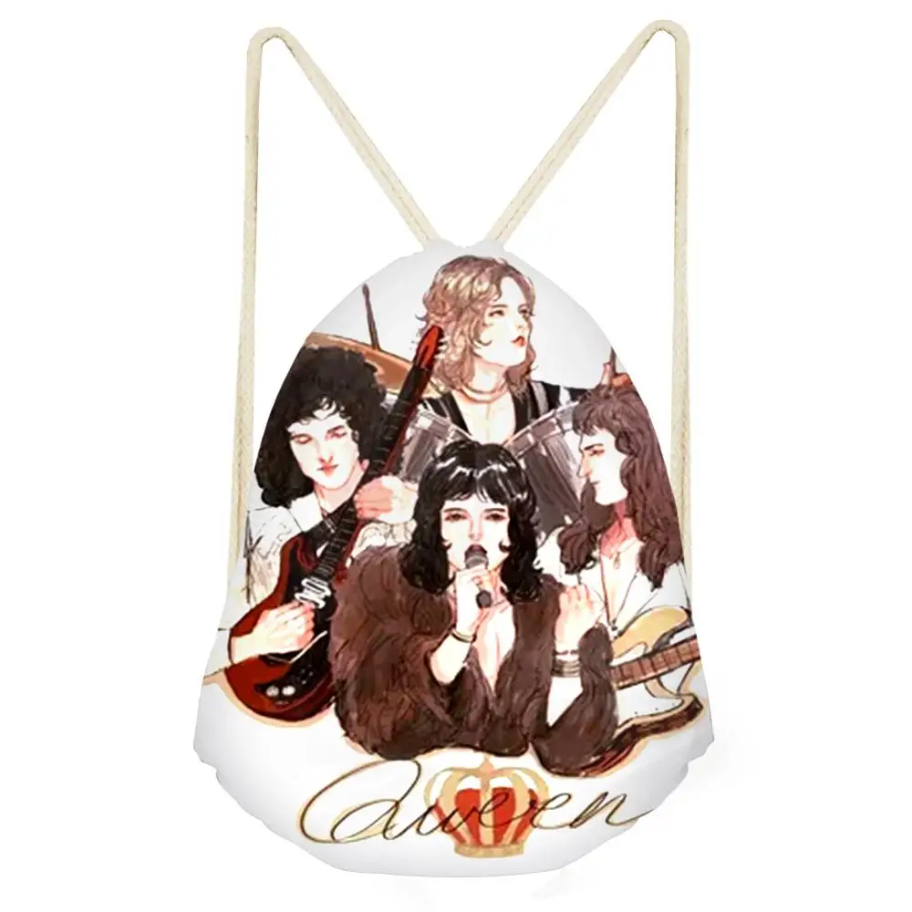 HaoYun/женские сумки на шнурках Пляжная обувь с рисунком Queen Band Рюкзак карманами