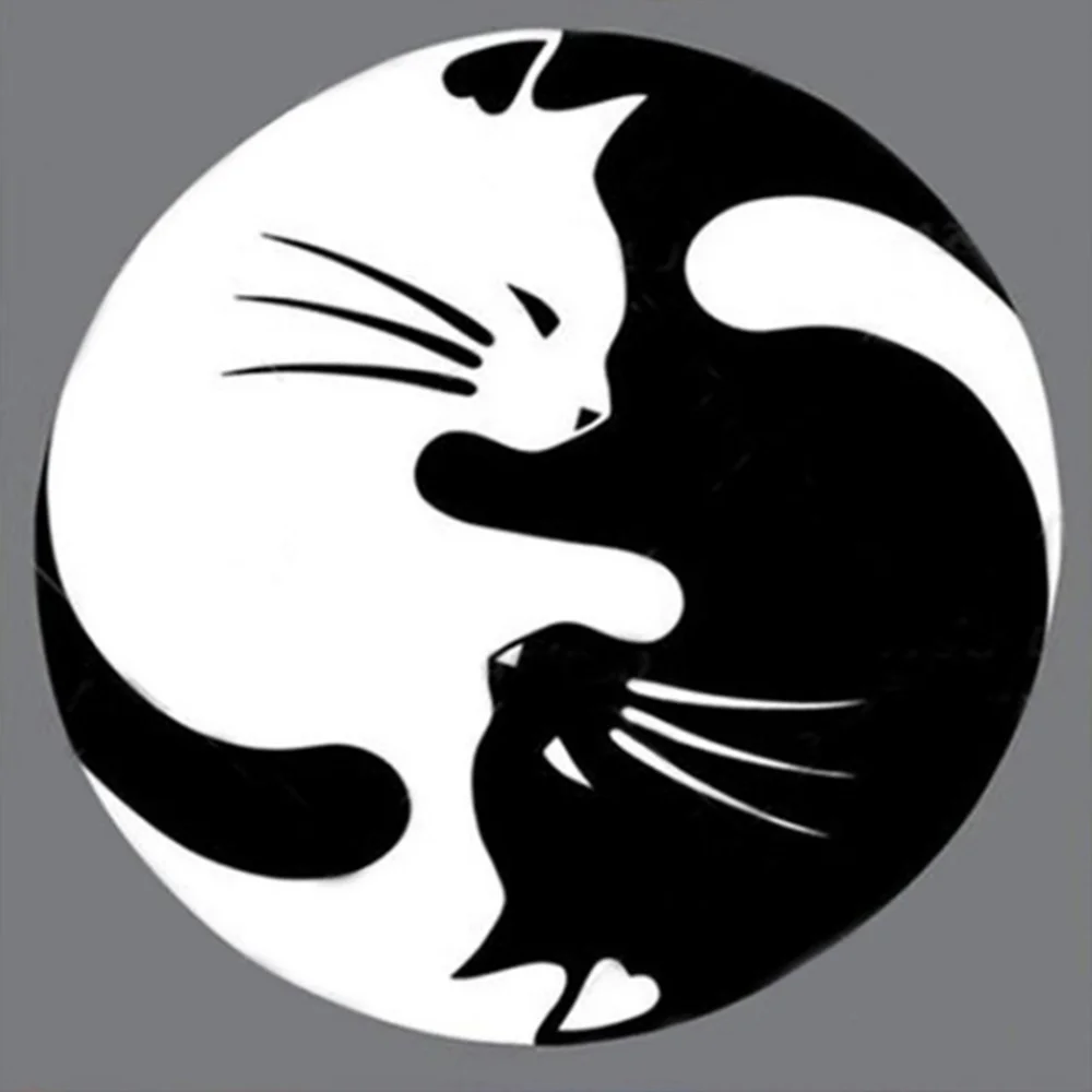 

Animal Diamond Painting Black and white Cat 5D DIY Diamond Embroidery Full Round Rhinestone Mosaic Decorations For Home
