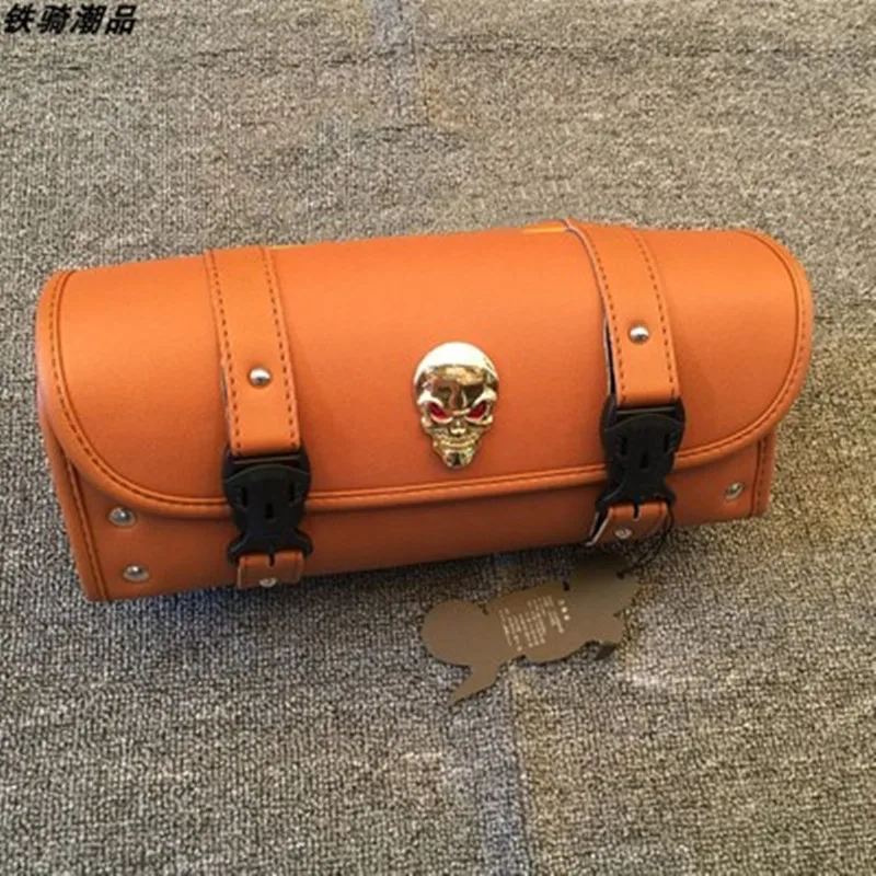 

Motorcycle Saddle Bags Motorbike Side Tool Tail Bag PU Luggage for Harley Universal 8 styles Black/Brow