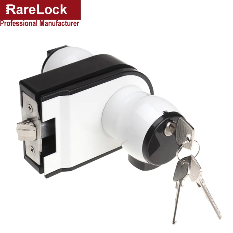 

Стеклянный дверной замок с ручкой, черный, белый, одинарный, двойной, для офиса, домашней безопасности, фурнитура «сделай сам», замок незавод...