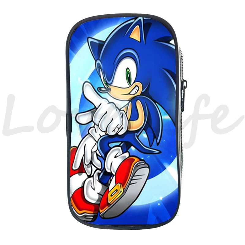 

New! Sonic Pencil Case Kids Cute Cartoon 3D Large Pencil Bag Student Boys Girls Pen Case School Supplies Children Stationery Box
