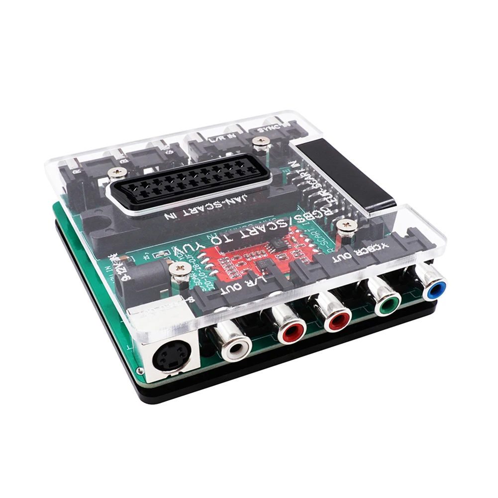 

SCART RGBS to YUV YCBCR Video Converter for DC Dreamcast Mega Drive SFC PS2 Console Retro Games and 12v AC/DC Adapter