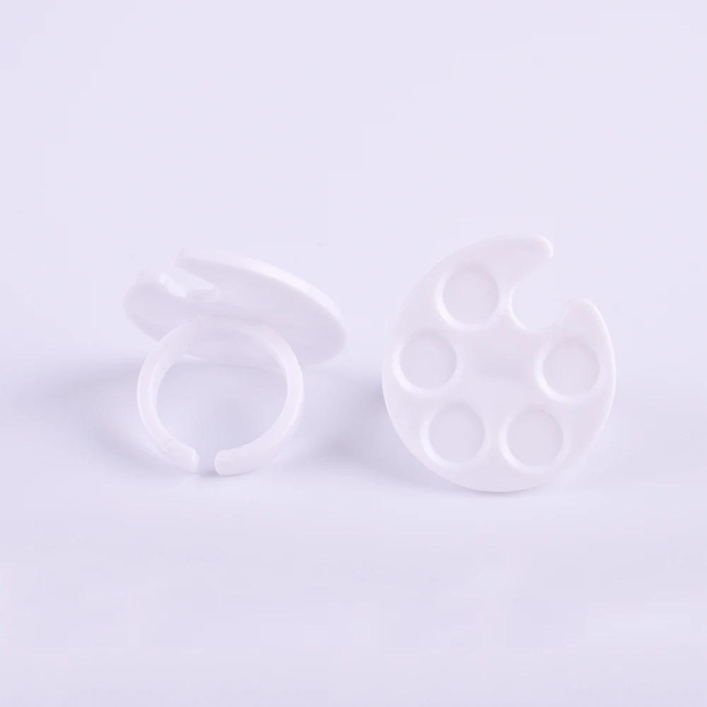 1 шт. пластиковые мини кольца для пальцев Дизайн ногтей Палитра блюдо УФ лак с