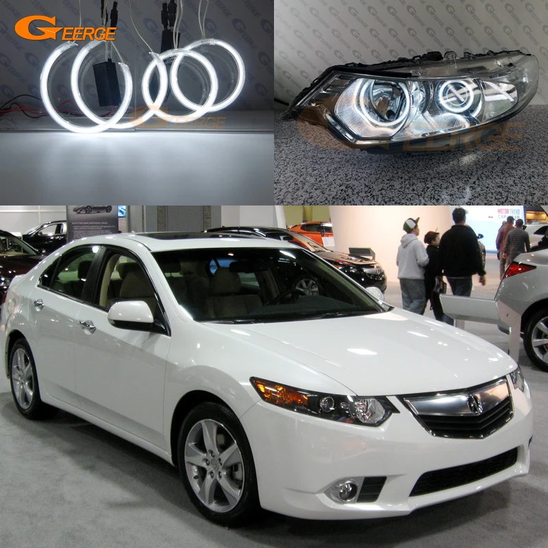 

For Acura TSX CU2 2009 2010 2011 2012 2013 2014 headlight Excellent Ultra bright CCFL Angel Eyes Halo Rings kit car Accessories