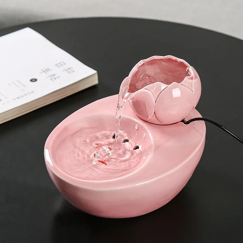 Керамический диспенсер для воды в виде кота умный питатель питья домашних