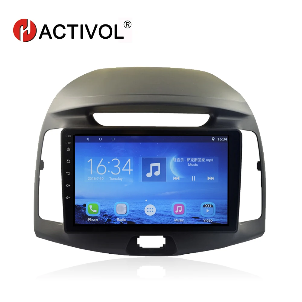 HACTIVOL 9 &quotчетырехъядерный автомобильный радиоприемник для Hyundai Elantra 2011 2016 android 7 0 DVD