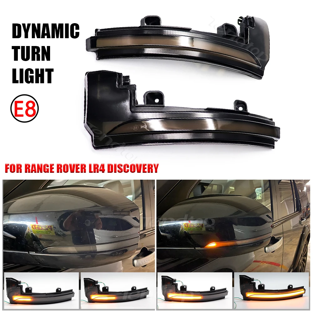 

2X для Land Rover Discovery 4 LR4 Range Rover Sport Evoque светодиодный динамический поворотный сигнал светильник вое зеркало заднего вида, янтарный индикатор